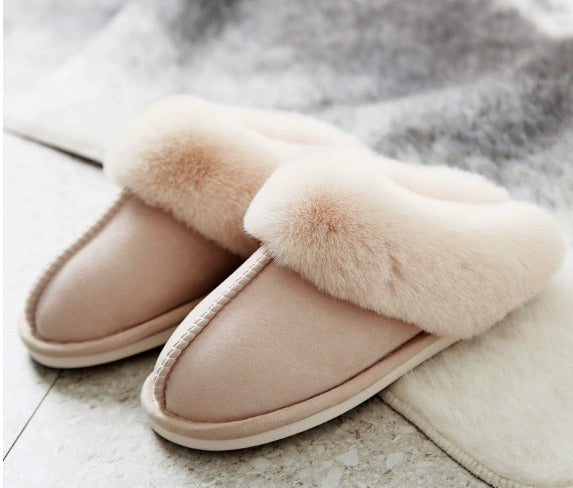 Elegante hjemmesko med pelsdetalje | Komfortable varme tøfler til kvinder