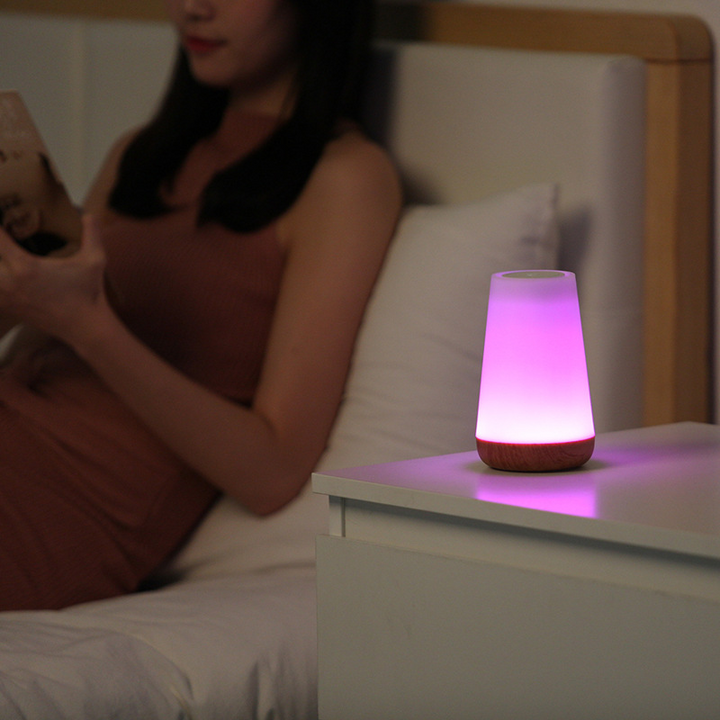 Berøringskontrol USB Genopladelig LED Natlampe med Justerbar Lysstyrke