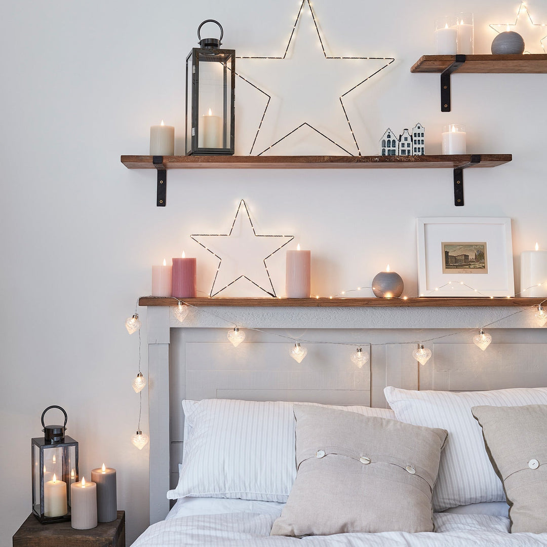 Rustfrit Stål LED Lanterne med TruGlow Stearinlys - Mørkegrå