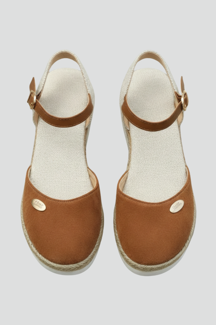 Johanna | Dame Espadrille-sandaler med lukket tå og slingback-rem