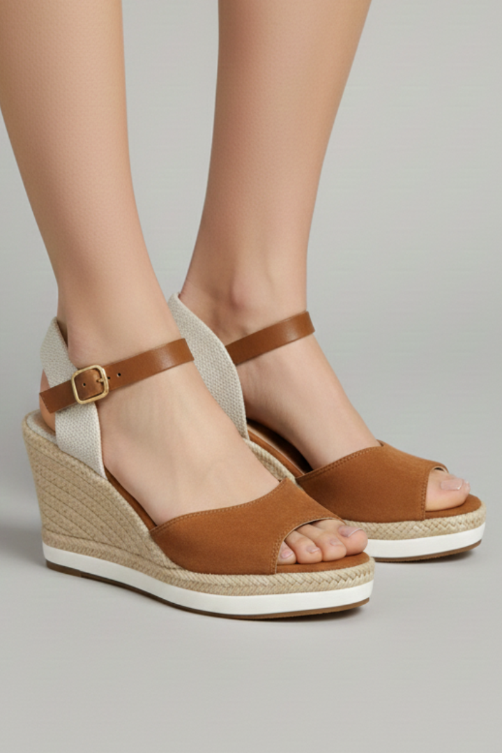 Johanna | Dame Espadrille-sandaler med lukket tå og slingback-rem