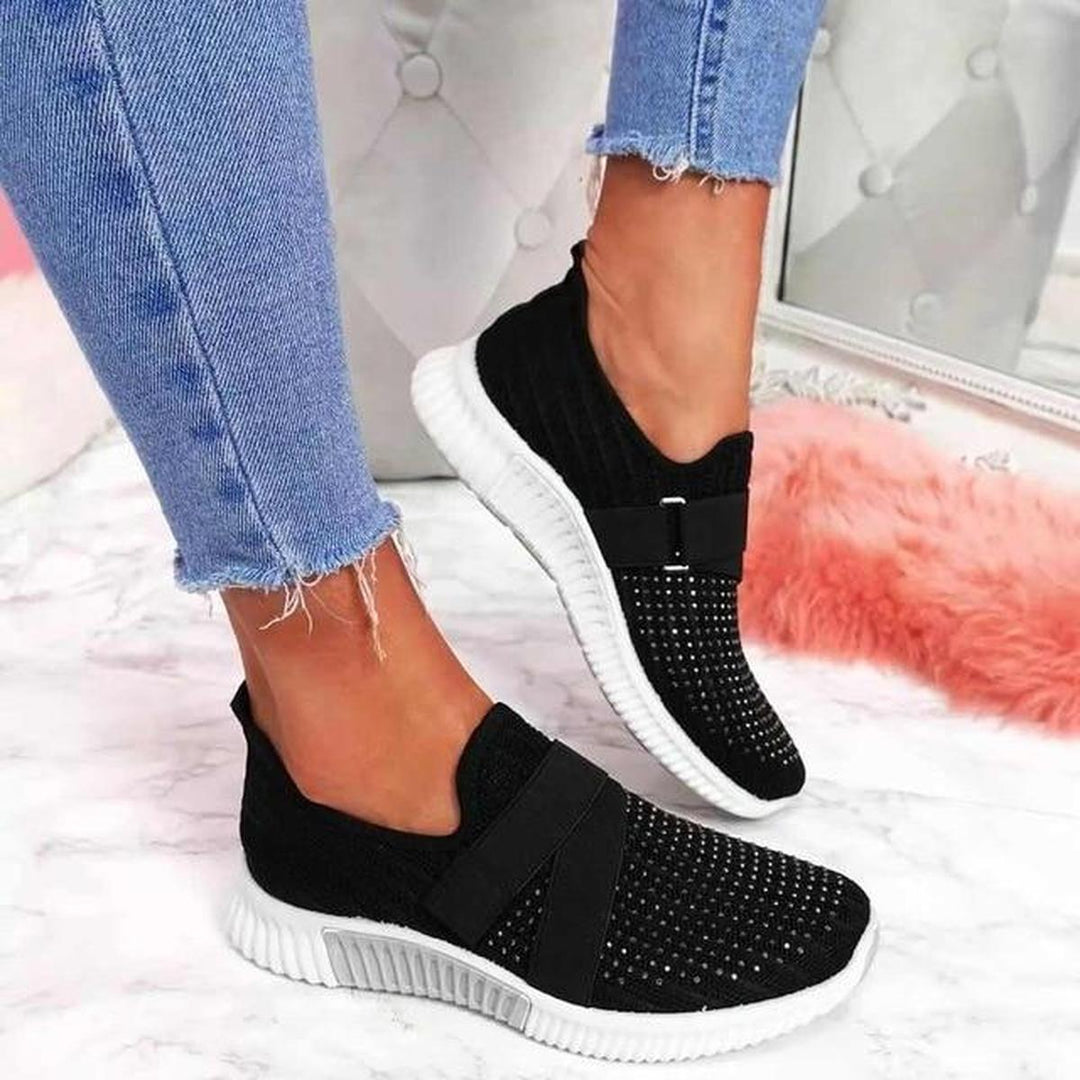 Helga | Dame Mode Sportsneakers med Elastikbånd