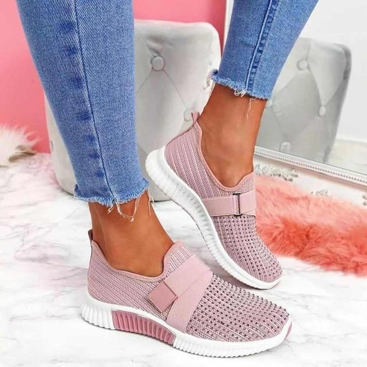Helga | Dame Mode Sportsneakers med Elastikbånd