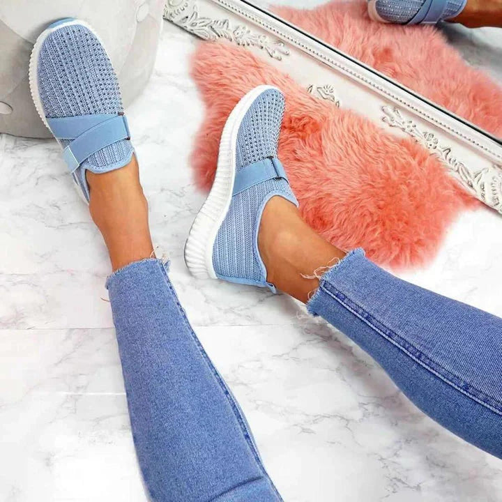 Helga | Dame Mode Sportsneakers med Elastikbånd
