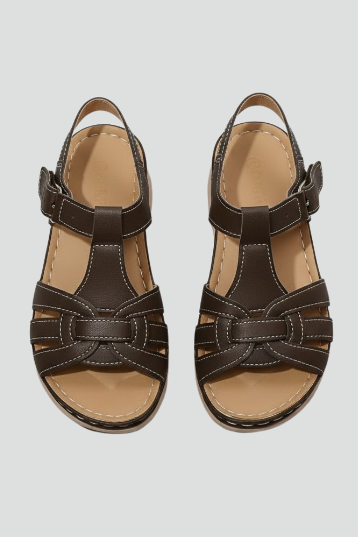 Franziska | Dame Retro Remsandaler med Spænde