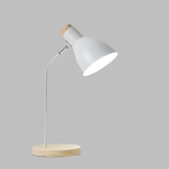 Skandinavisk Træ- og Metal Bordlampe