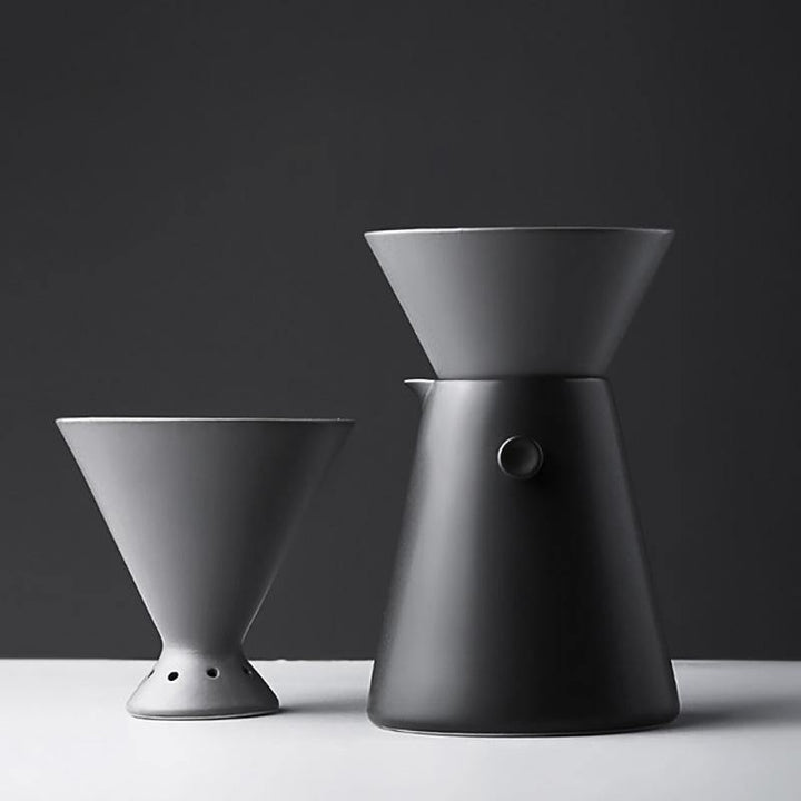 Keramisk V60 Pour-Over Kaffe Dripper med Dryppbeskyttelse