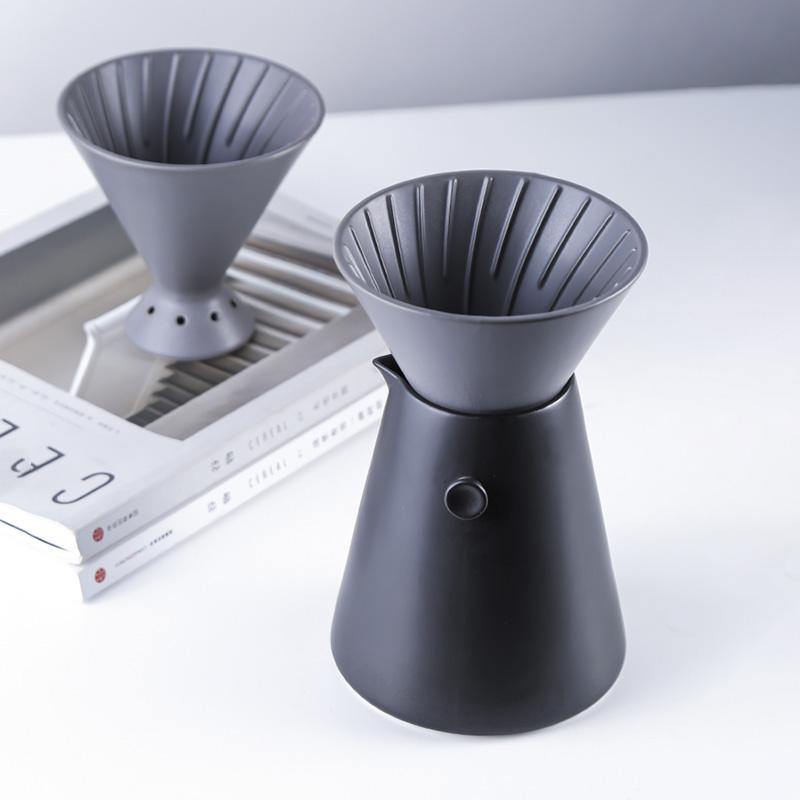 Keramisk V60 Pour-Over Kaffe Dripper med Dryppbeskyttelse