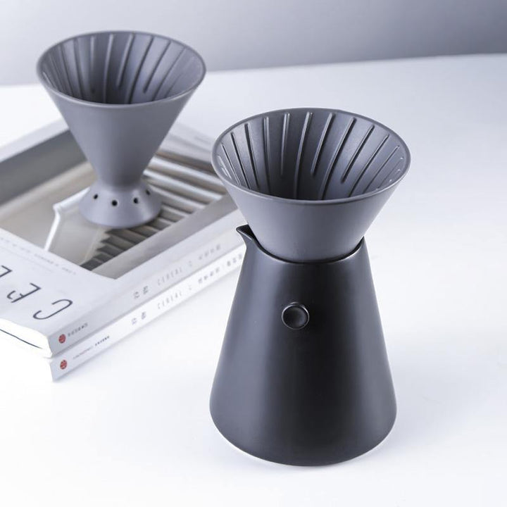 Keramisk V60 Pour-Over Kaffe Dripper med Dryppbeskyttelse