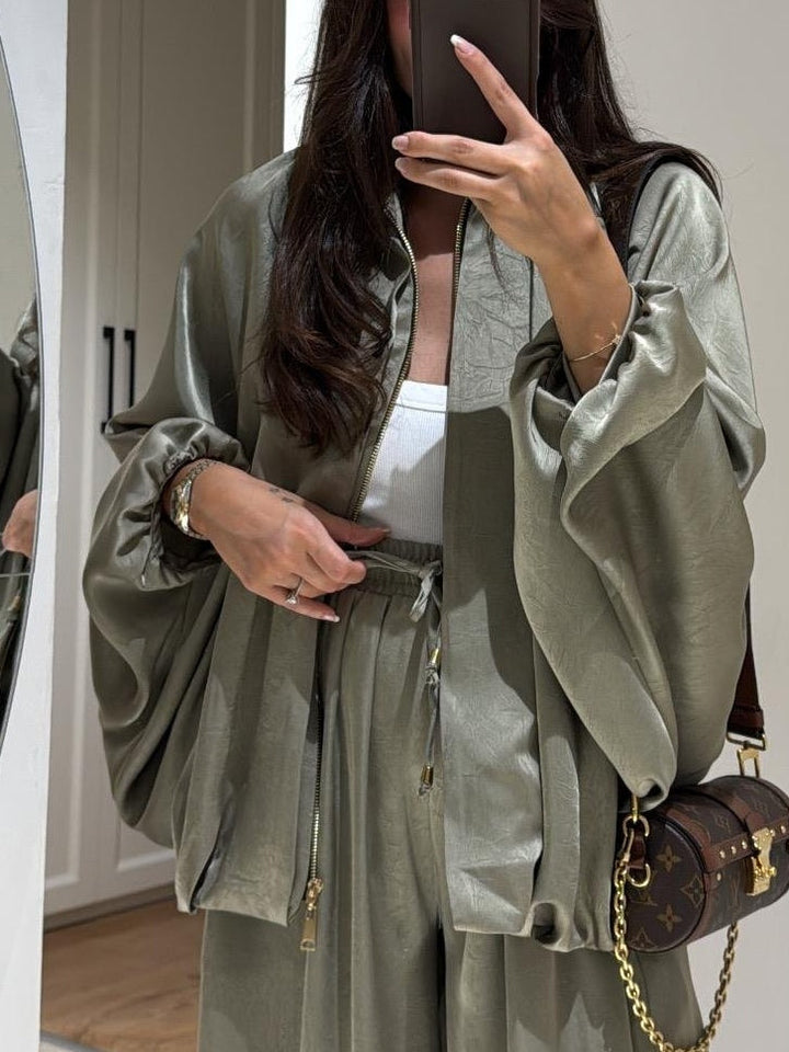 Maribel™ | Jakke + Snøre Bukser Casual To-delt Sæt