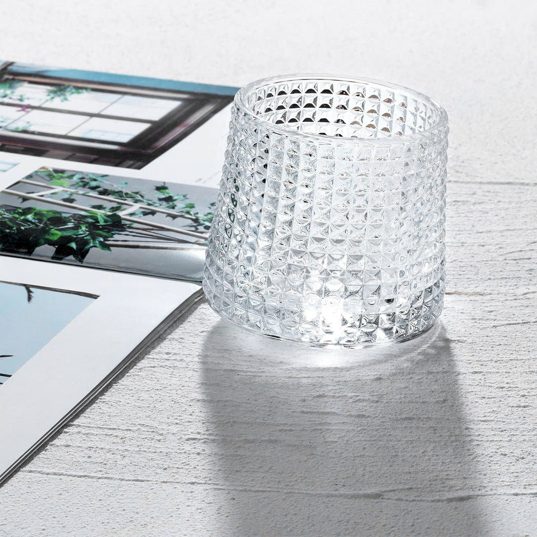 Rotérbare Klar Glas Whiskey Tumblere 5.6 oz