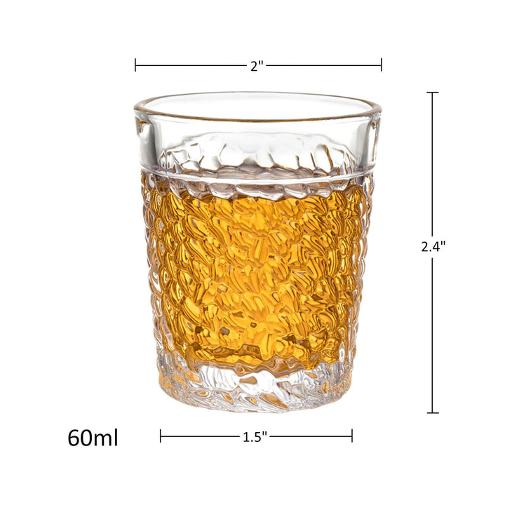 Graverede Klare Glas Shot Glas Sæt