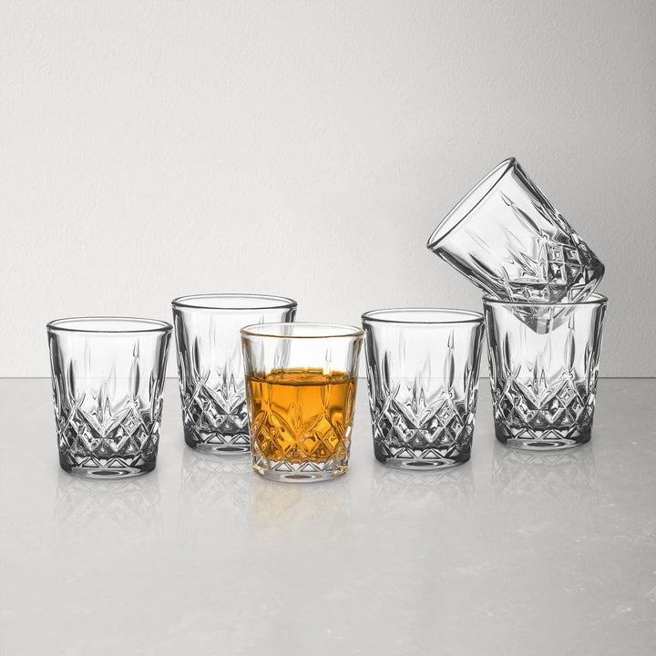Graverede Klare Glas Shot Glas Sæt