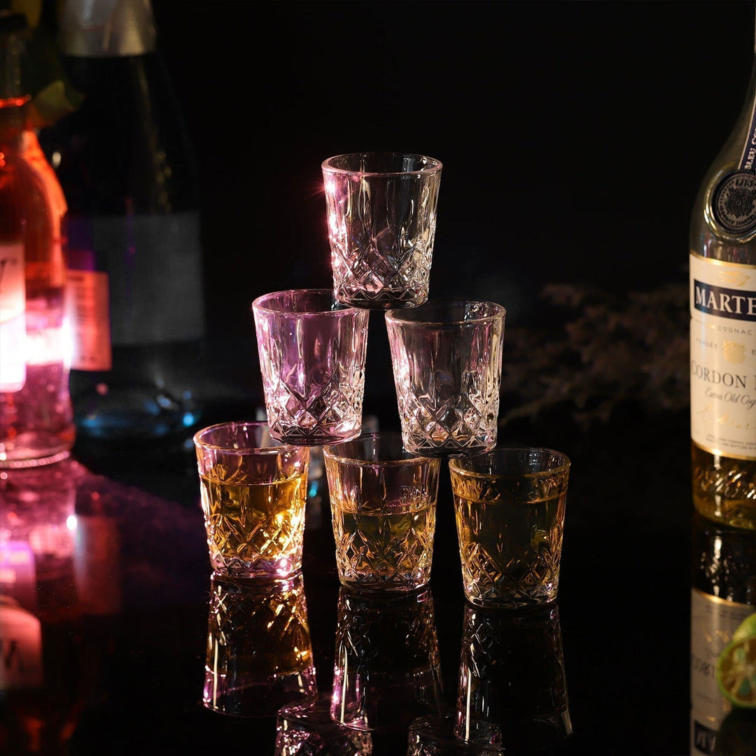 Graverede Klare Glas Shot Glas Sæt