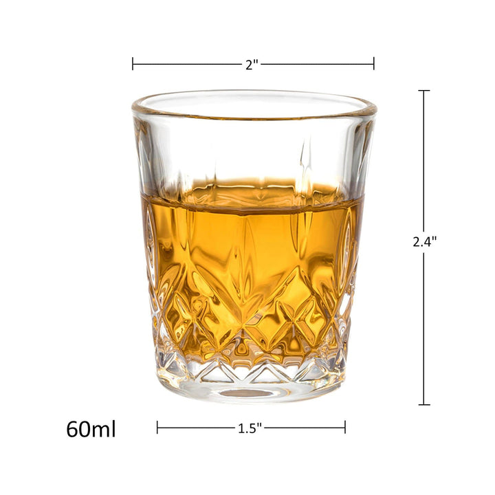 Graverede Klare Glas Shot Glas Sæt
