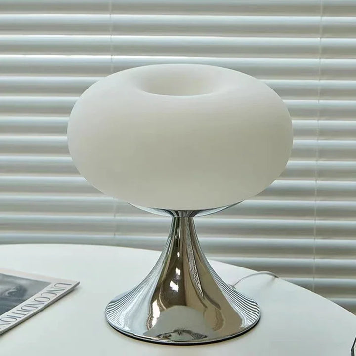Æbleformet Glas Bordlampe med Varm Nostalgisk Belysning