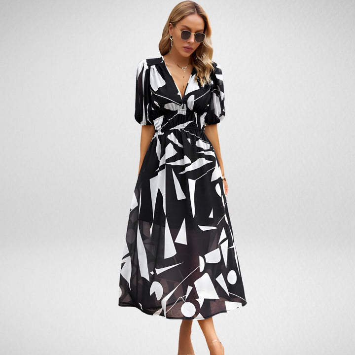 Violet | Kvinders V-Hals Flowy Elegant Kjole