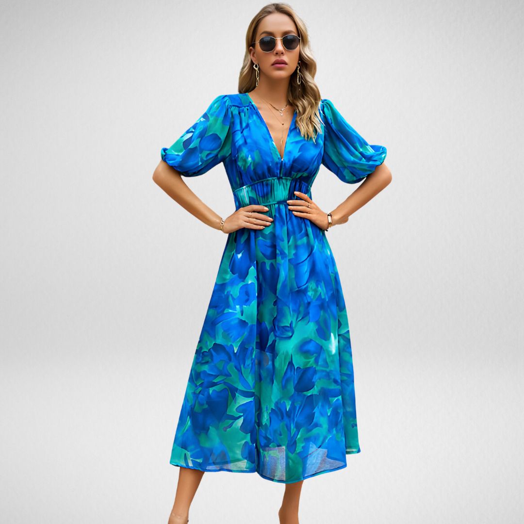 Violet | Kvinders V-Hals Flowy Elegant Kjole