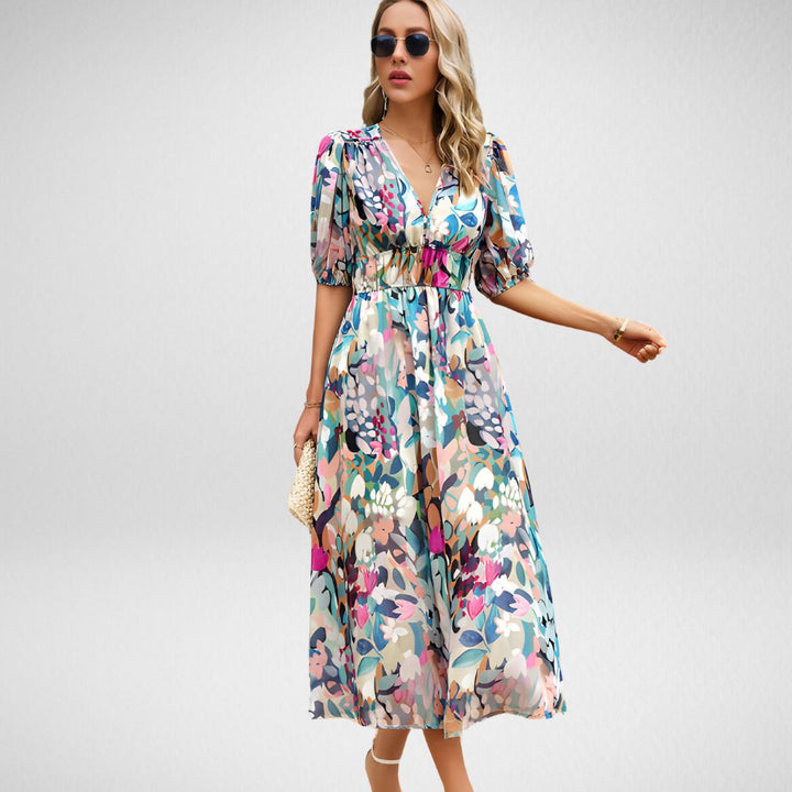 Violet | Kvinders V-Hals Flowy Elegant Kjole