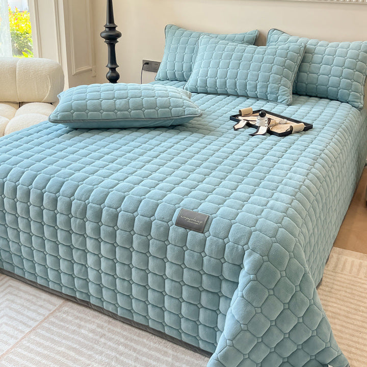 Blødt Firkantet Plush Tæppe til Sofa og Seng