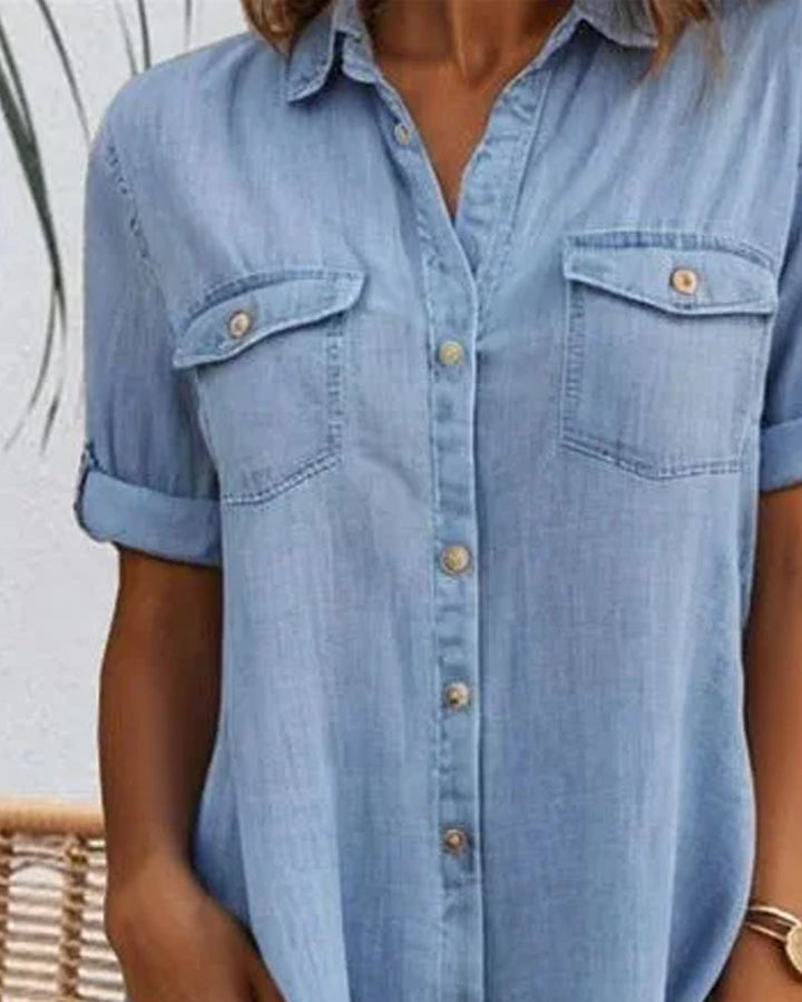 Jennifer™ | Letvægts Denim-look Kjole