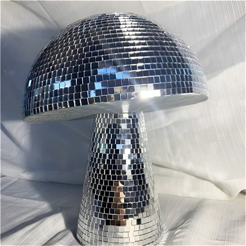 Sølvfarvet Håndlavet Svampe Disco Dekoration