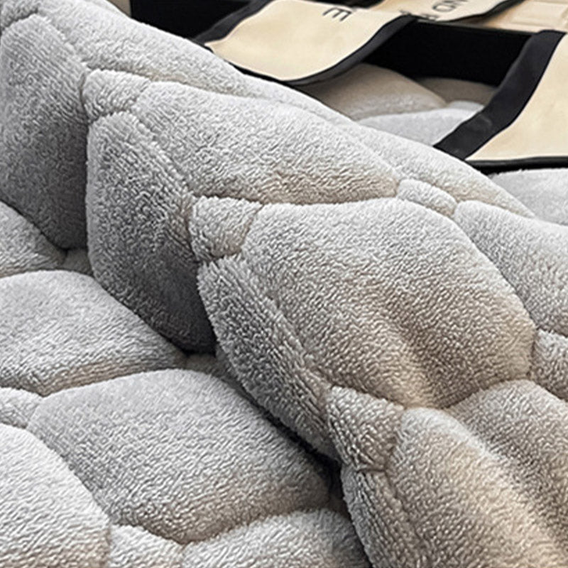 Blødt Firkantet Plush Tæppe til Sofa og Seng