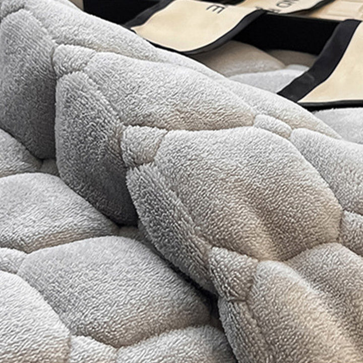 Blødt Firkantet Plush Tæppe til Sofa og Seng