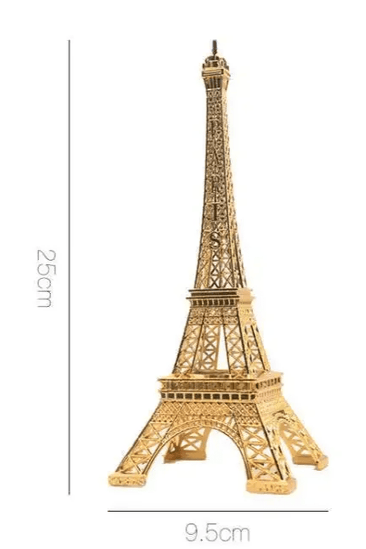 Elegant Metal Eiffel Tårn Figur 30,5 cm