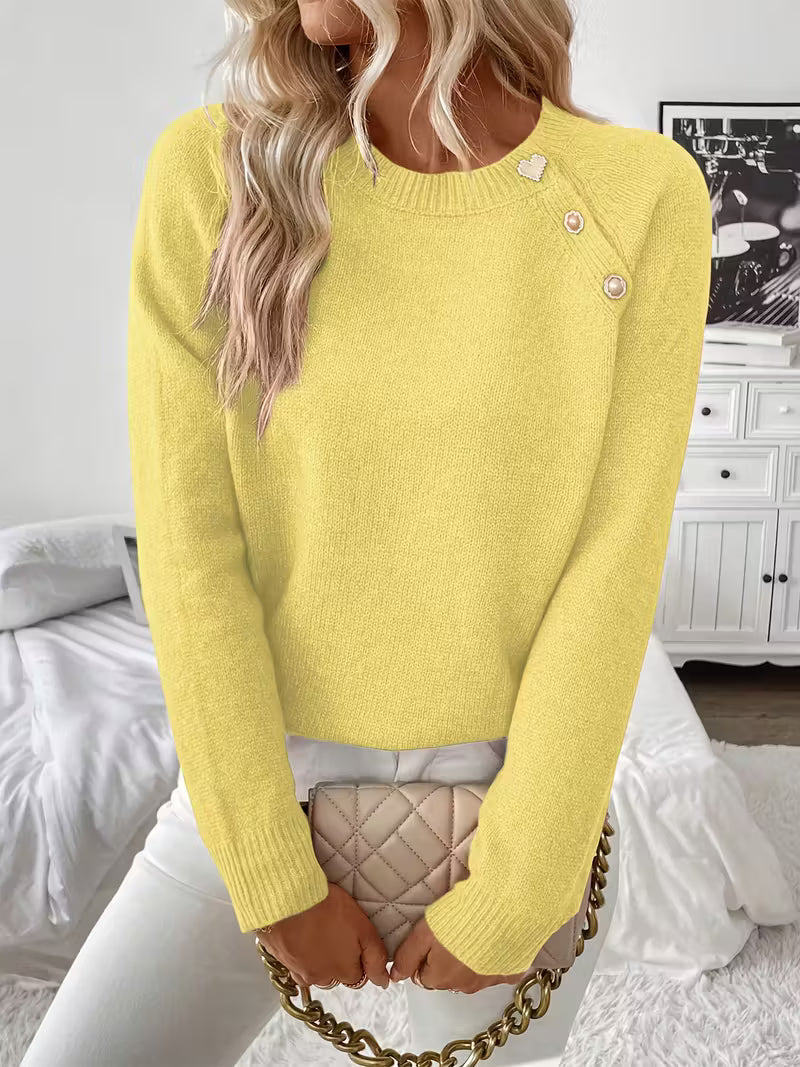 Hilarina™ | Langærmet Strikket Sweater