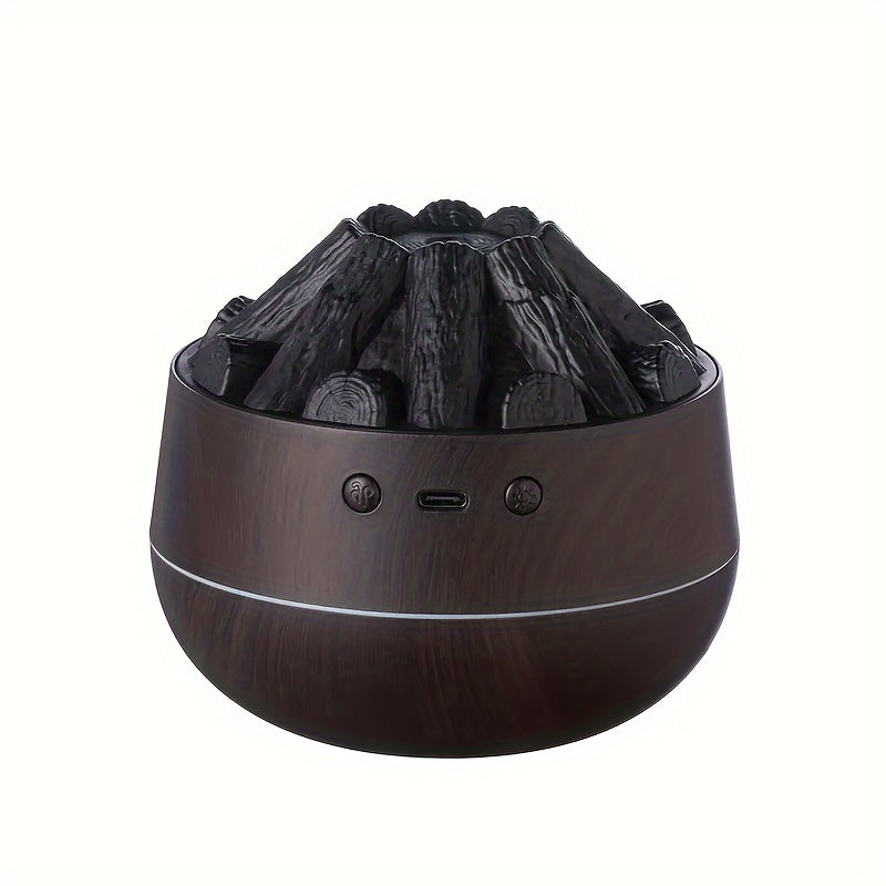 Mini Kulfire Diffuser med Realistisk Flammeeffekt og Tågeindstillinger