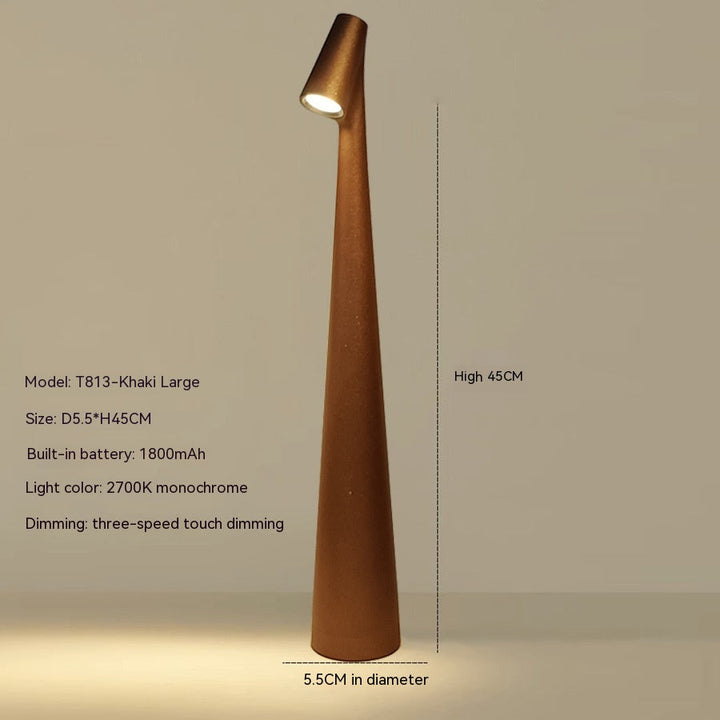 Genopladelig Trådløs LED Bordlampe i Metal og Glas
