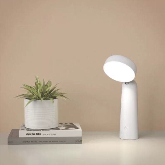Genopladelig Svampelampe i Aluminium med Varm LED Belysning