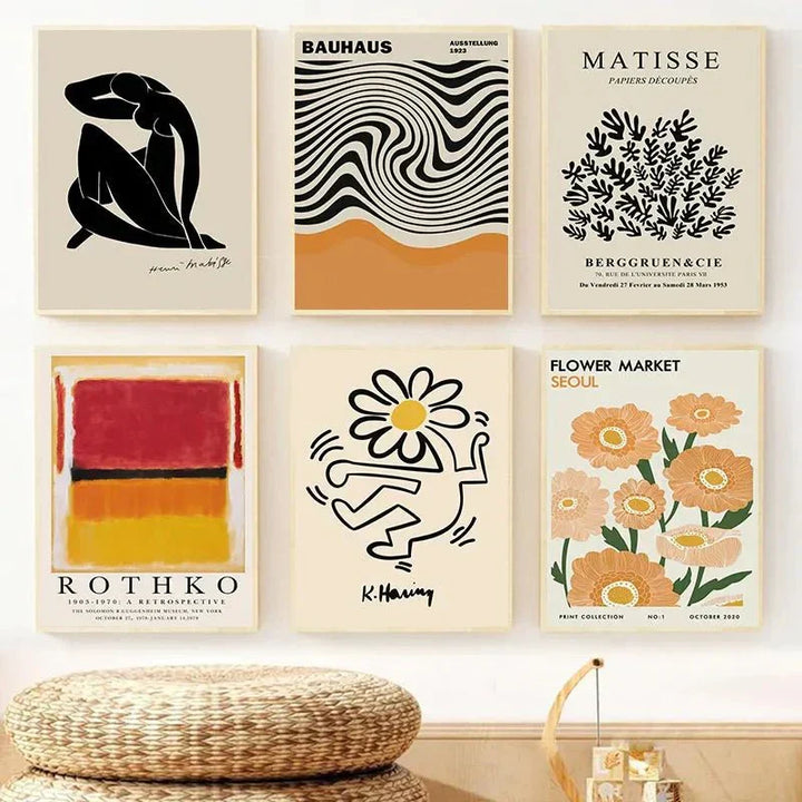 Moderne Abstrakt Lærred Kunst Print med Vandtæt Blæk