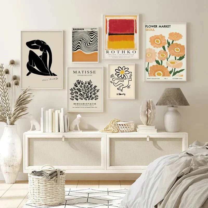 Moderne Abstrakt Lærred Kunst Print med Vandtæt Blæk