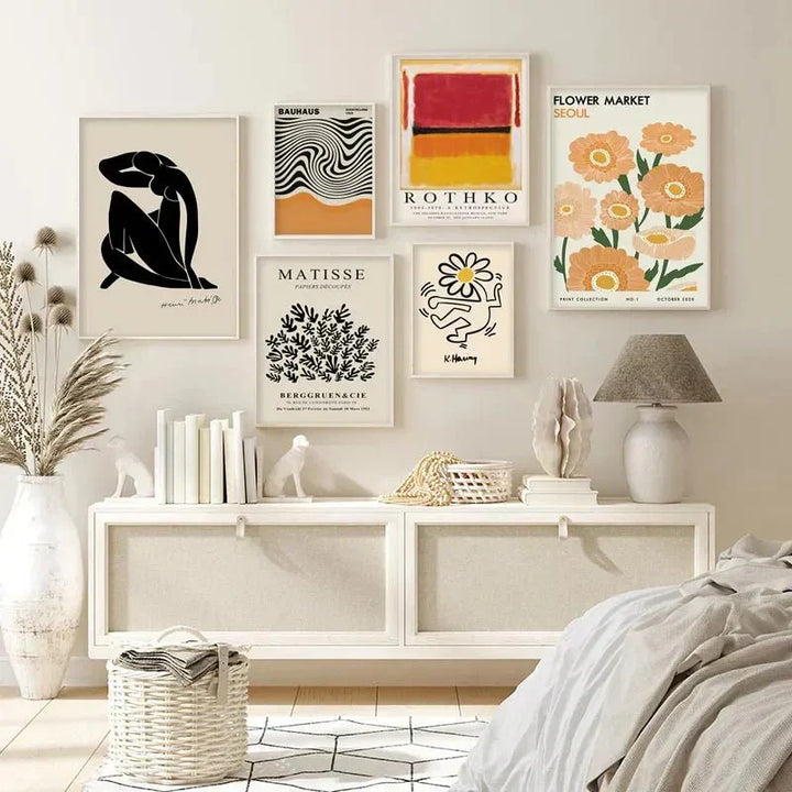 Moderne Abstrakt Lærred Kunst Print med Vandtæt Blæk