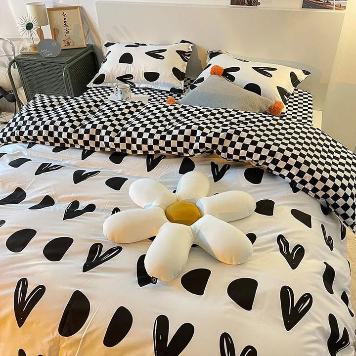 Ternede Sengesæt i Blød Polyester med Minimalistisk Design