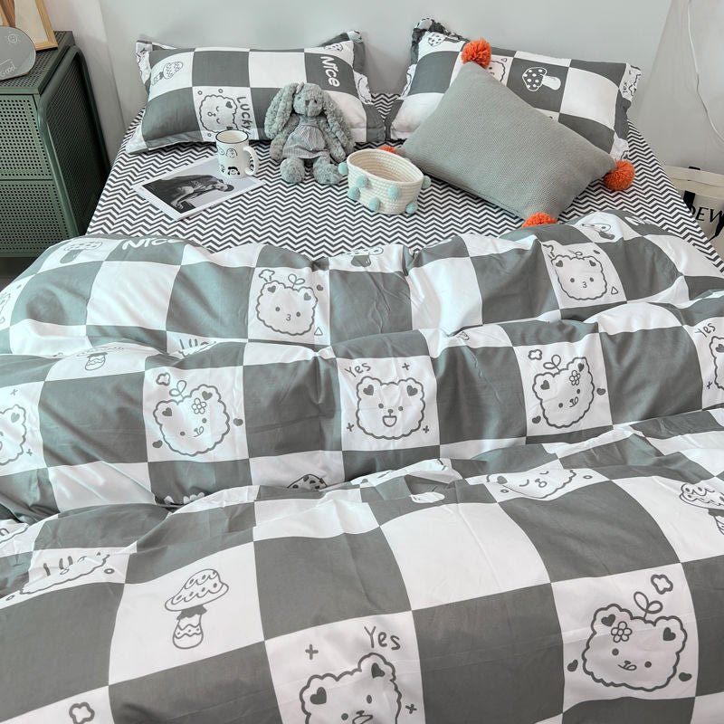 Ternede Sengesæt i Blød Polyester med Minimalistisk Design