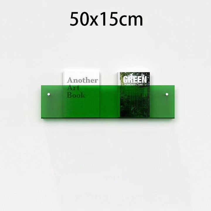 Vægmonteret Acryl Magasinholder med Flydende Effekt