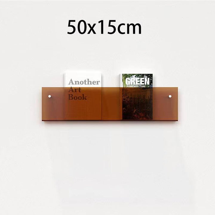 Vægmonteret Acryl Magasinholder med Flydende Effekt