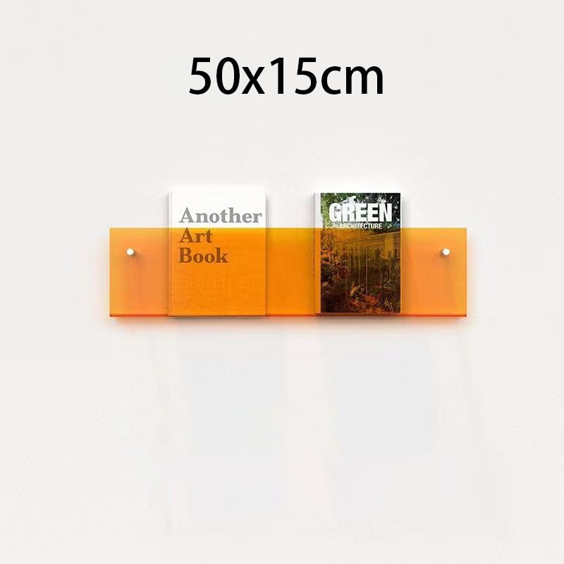 Vægmonteret Acryl Magasinholder med Flydende Effekt