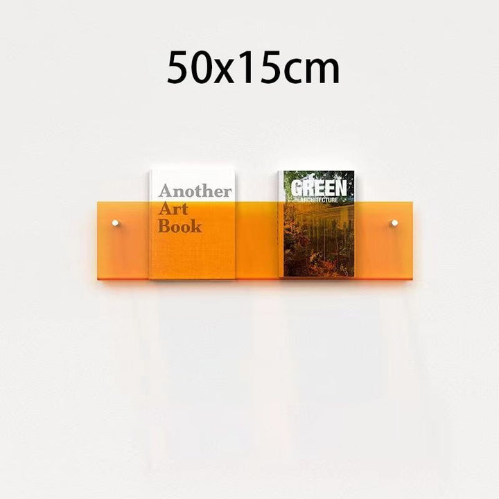 Vægmonteret Acryl Magasinholder med Flydende Effekt