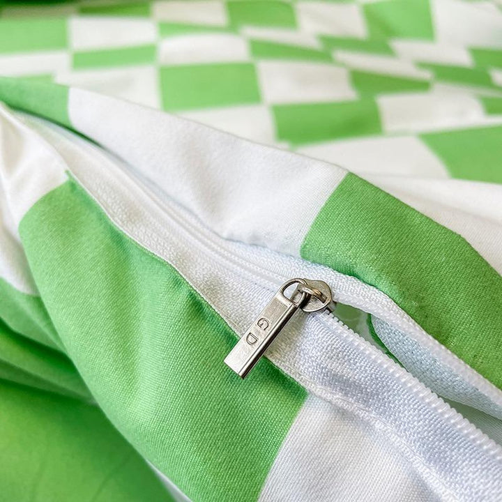 Moderne Tjekket Sengetøj Sæt i 100% Polyester