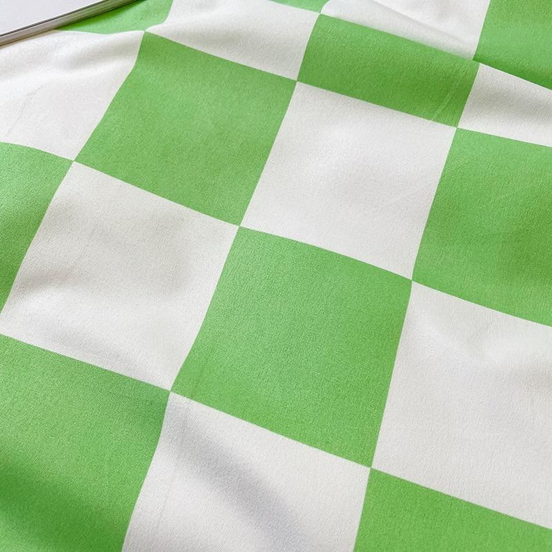Moderne Tjekket Sengetøj Sæt i 100% Polyester