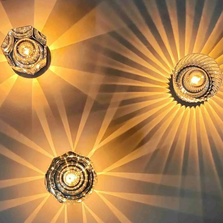 Genopladelig LED Krystal Bordlampe med Diamantdesign