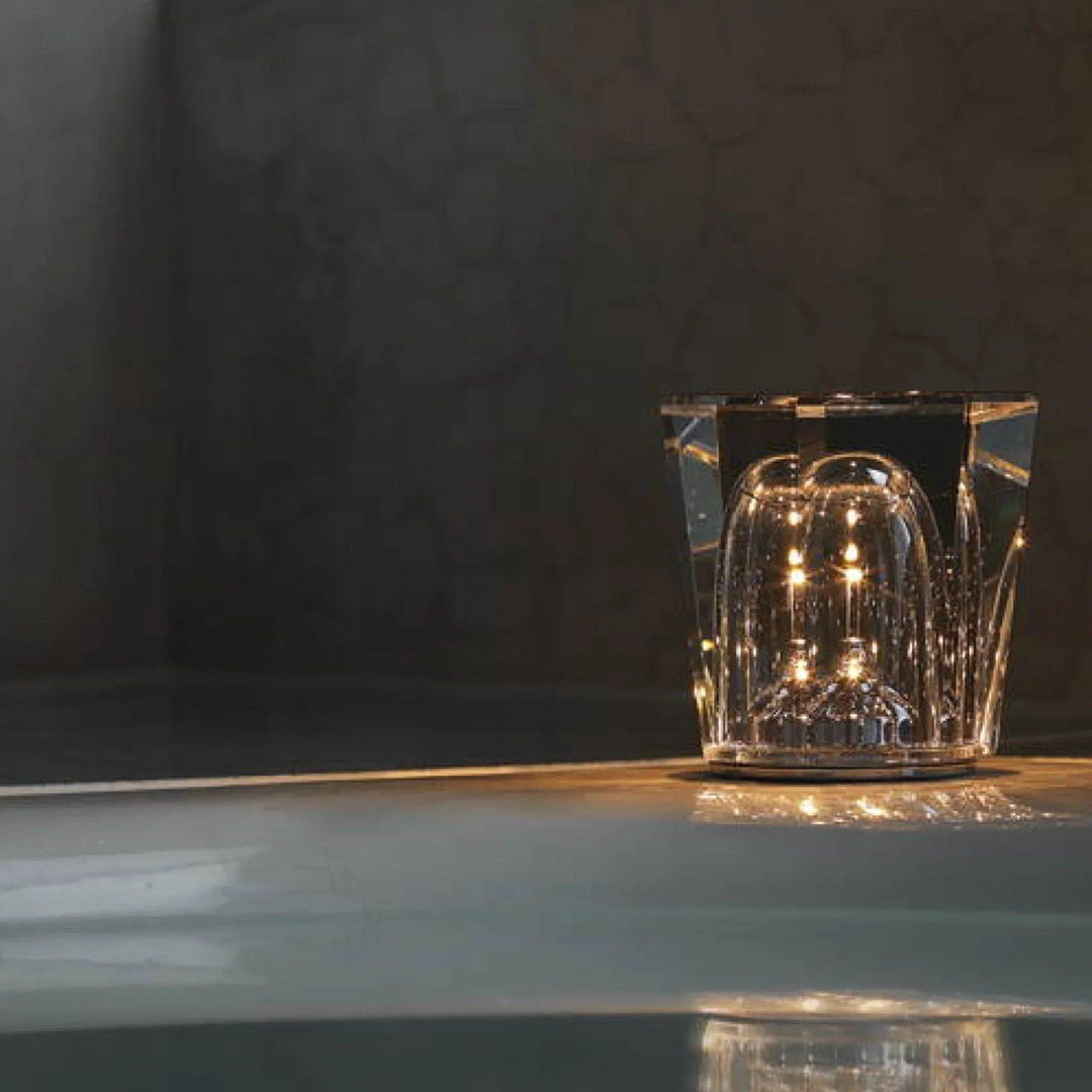 Genopladelig LED Krystal Bordlampe med Diamantdesign