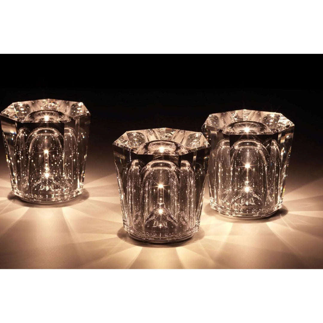 Genopladelig LED Krystal Bordlampe med Diamantdesign