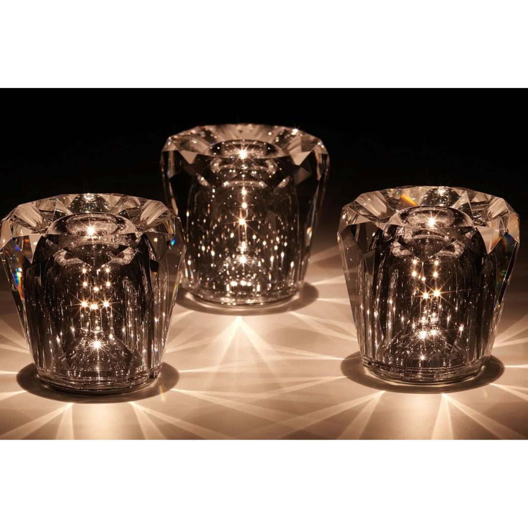 Genopladelig LED Krystal Bordlampe med Diamantdesign