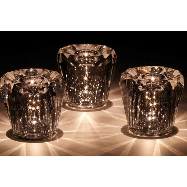 Genopladelig LED Krystal Bordlampe med Diamantdesign