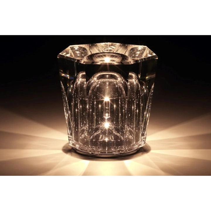Genopladelig LED Krystal Bordlampe med Diamantdesign